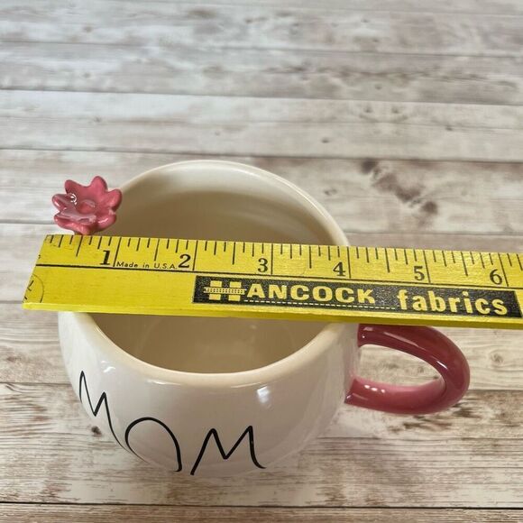 Rae Dunn Artisan Collection by Magenta Coffee Mug Crown Queen Cream Pink Ceramic - Picture 4 of 10